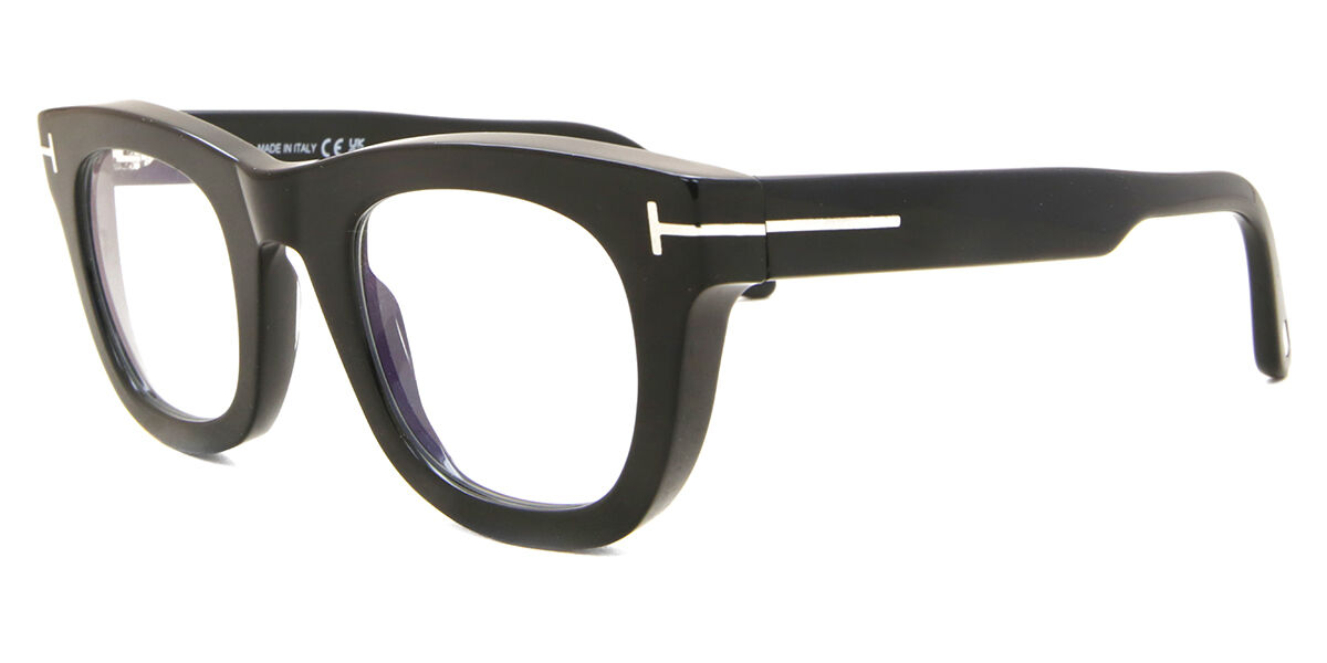 Tom Ford FT5872-B 001 Square Shiny Black Eyeglasses