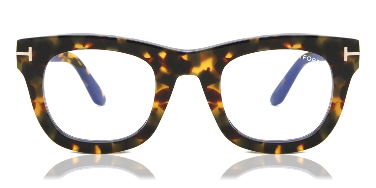 Tom Ford FT5872-B 055 Blue-Light Block Square Yellow Blue Tortoise