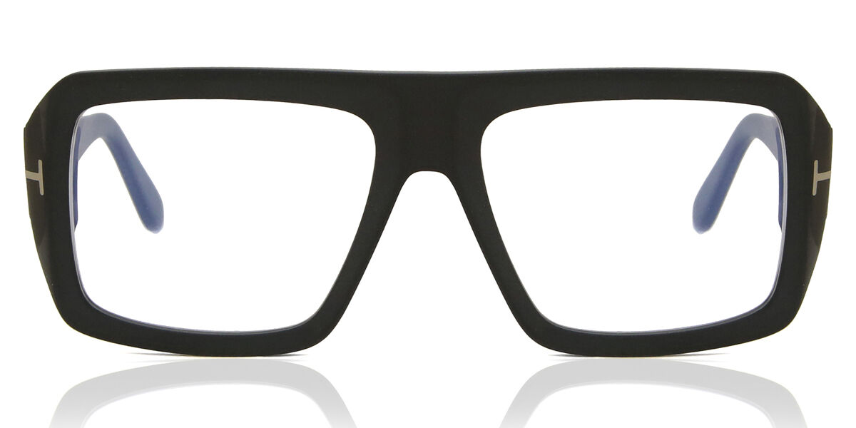TOM FORD メガネ Tom Ford FT5903-B 002 Blue-Light Block Square Matte Black