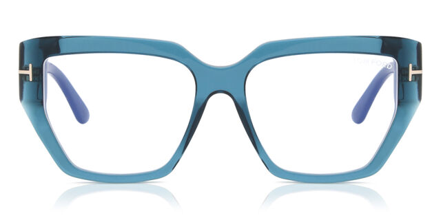 100% Authentic Tom Ford Teal Cat-Eye Sunglasses - Blue light FT5971-B_001_54MM_C main image 4