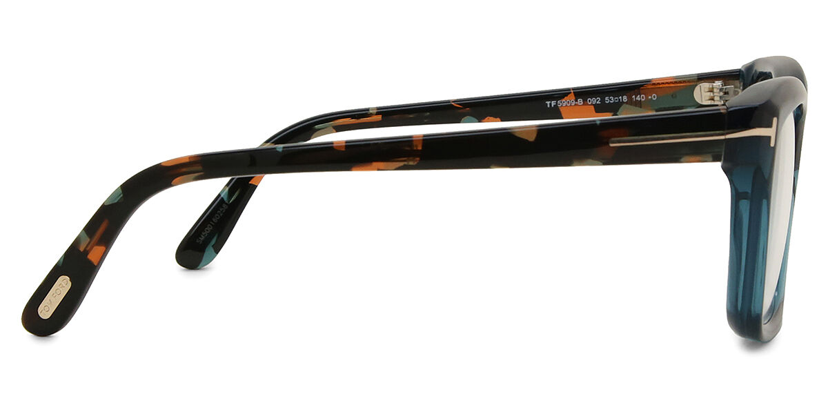 Tom Ford FT5909-B 092 Blue-Light Block Cat Eye Transparent