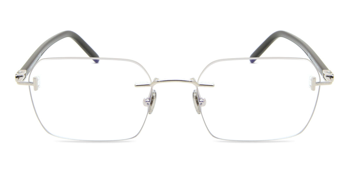 Tom Ford FT5934-B 016 Blue-Light Block Rectangle Shiny Palladium