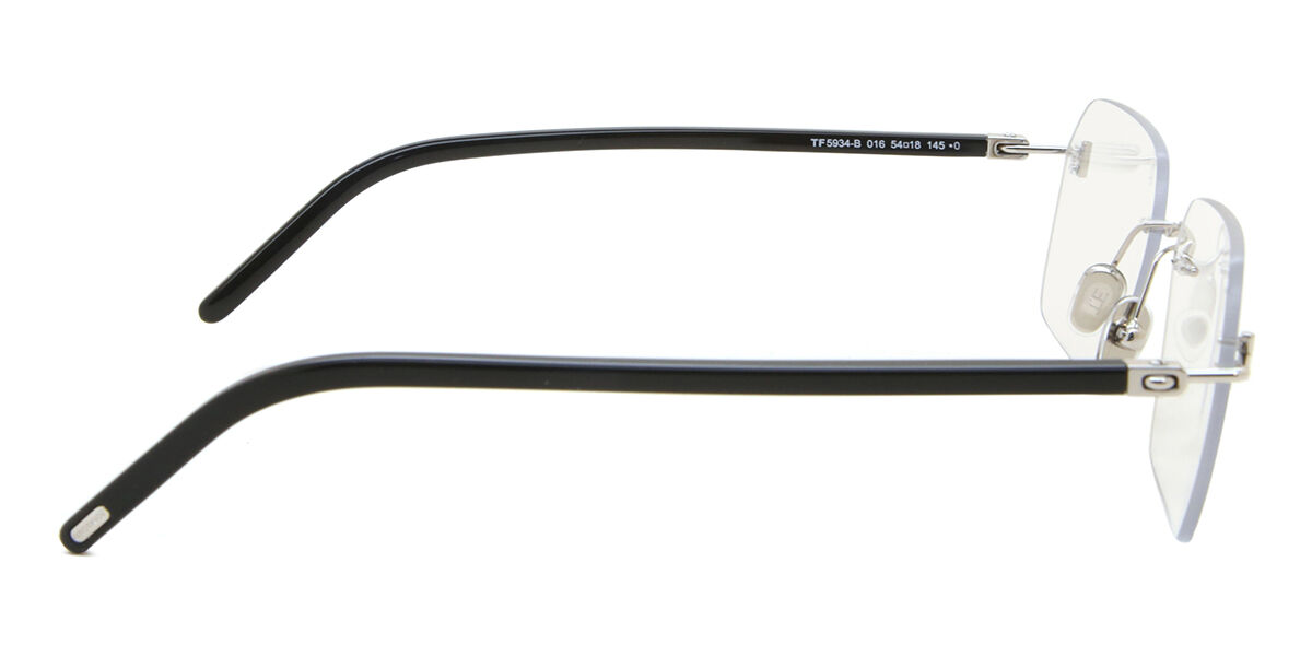 Tom Ford FT5934-B 016 Blue-Light Block Rectangle Shiny Palladium