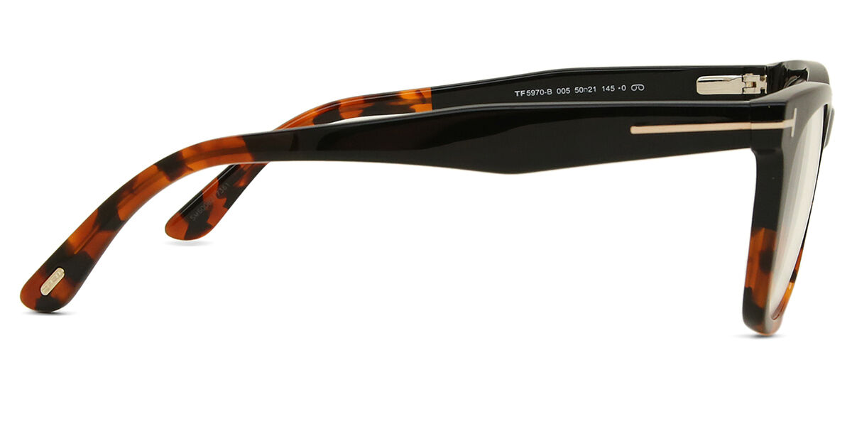 Tom Ford FT5970-B with Clip-On 005 Blue-Light Block Square Black