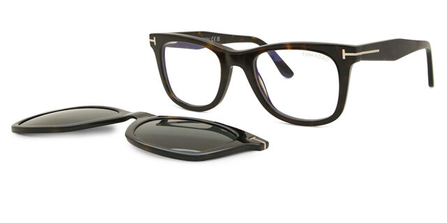Tom Ford FT5970-B with Clip-On 052 Blue-Light Block Square  display picture 1