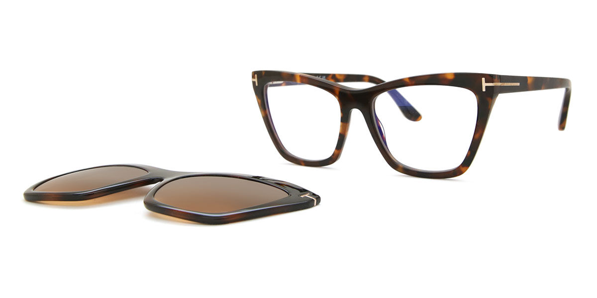 瀬野です、ビフルカッムcv.オールド　と　ドイトン株 Tom Ford FT5971-B with Clip-On 052 Blue-Light Block Cat Eye Dark