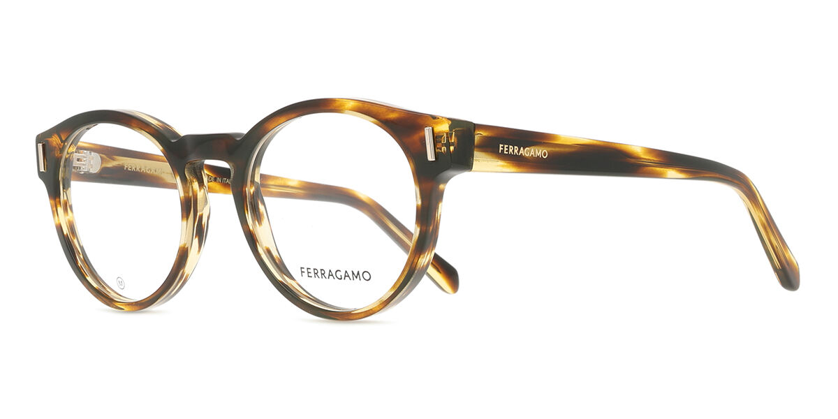 Salvatore Ferragamo SF2998 216 Oval Brown Horn Eyeglasses