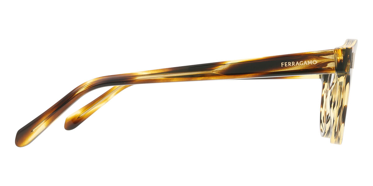 Salvatore Ferragamo SF2998 216 Oval Brown Horn Eyeglasses