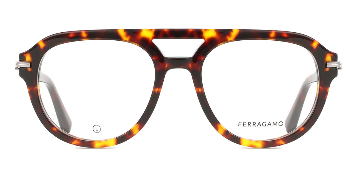 Salvatore Ferragamo SF3016 640 Pilot Red Tortoise Eyeglasses