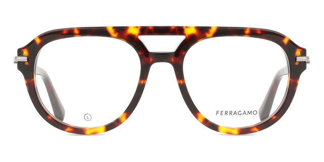 Salvatore Ferragamo SF3016 640 Pilot Red Tortoise Eyeglasses  display picture 1