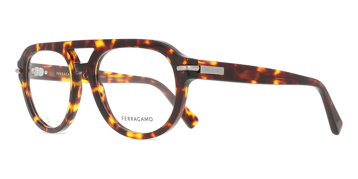 Salvatore Ferragamo SF3016 640 Pilot Red Tortoise Eyeglasses