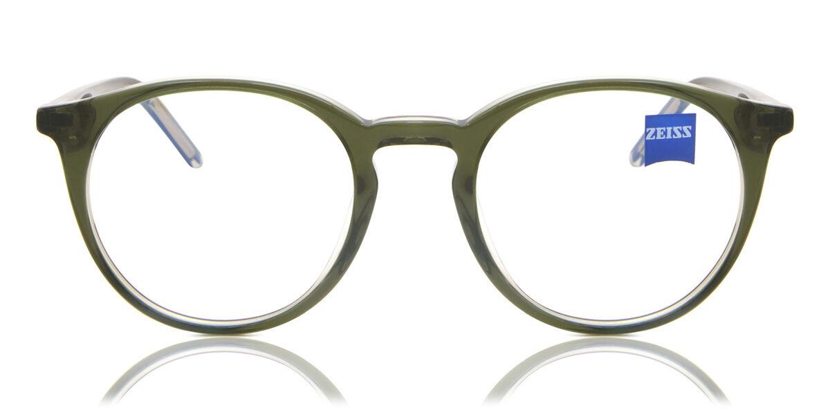 Zeiss ZS22501 314 Round Transparent Cargo Green Eyeglasses