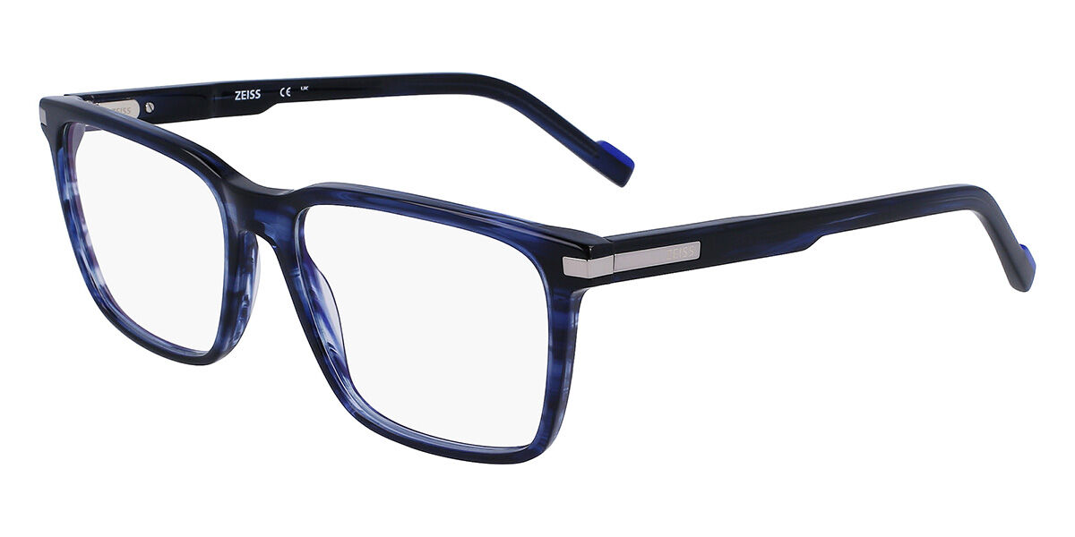 Zeiss ZS23533 463 Rectangle Transparent Striped Blue Eyeglasses