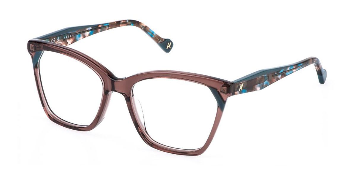 Yalea VYA204 PEGGY 0F73 Cat Eye Glossy Sandblasted Brown Eyeglasses ...