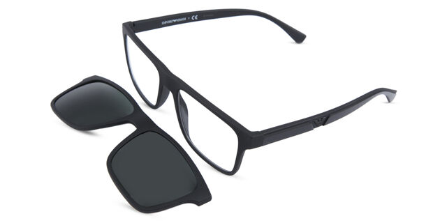 Emporio Armani EA4115 With Clip-On 58011W Square Matte Black  display picture 1