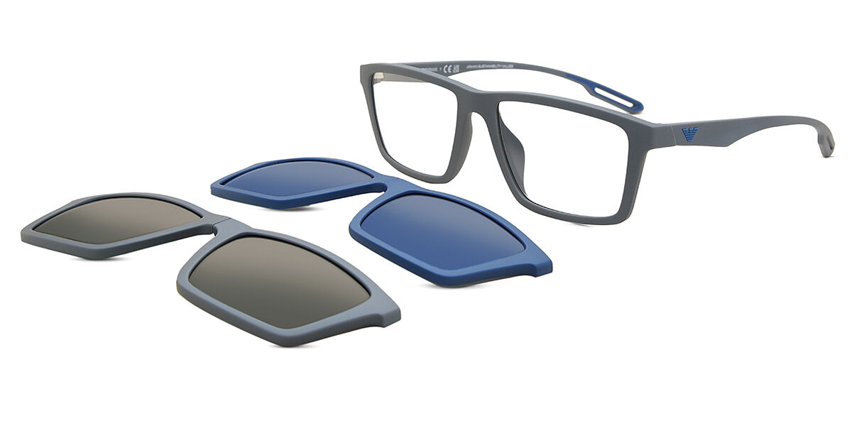 Emporio Armani EA4189U with Clip-On 50601W Rectangle Matte Grey