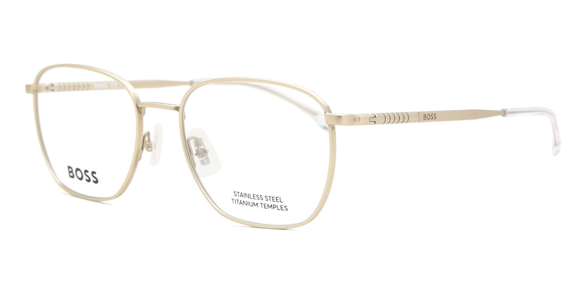 boss耶气满满 セット Boss 1415 AOZ Square Matte Gold Eyeglasses | SmartBuyGlasses US