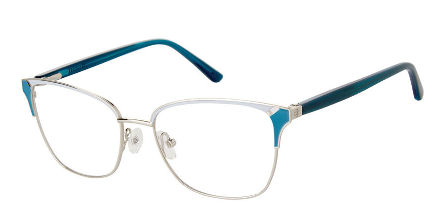 Ann Taylor AT106 C02 Square Washed White Azure Blue On Silver ...